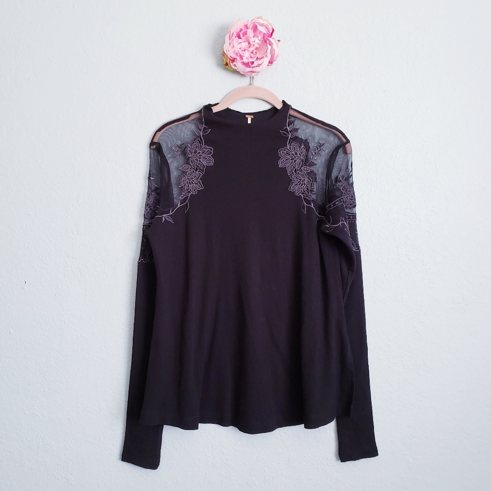 Free People Daniella Top in Black - Picture 3 of 5